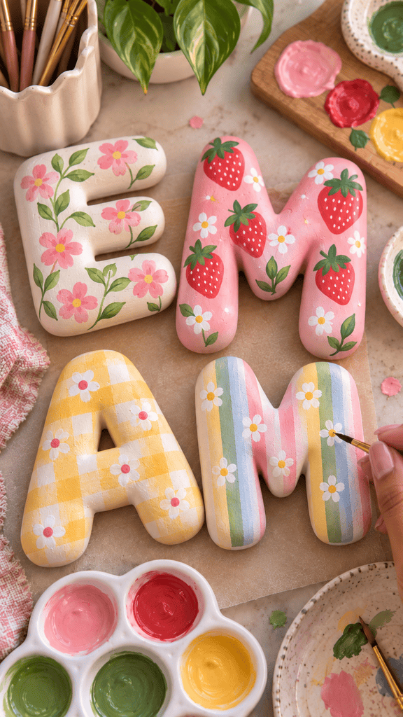 Add the Finishing Details to Your Painted Letters