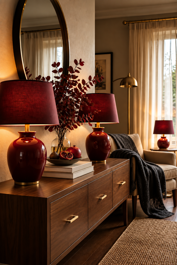 burgundy fall decor ideas - 10