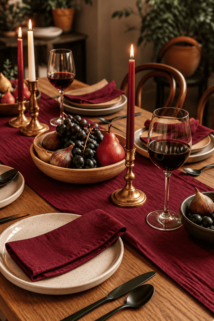 burgundy fall decor ideas -4