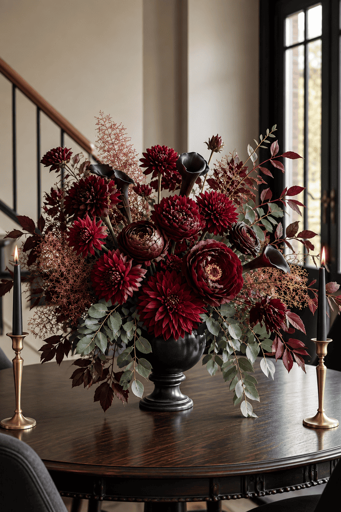 burgundy fall decor ideas - 5