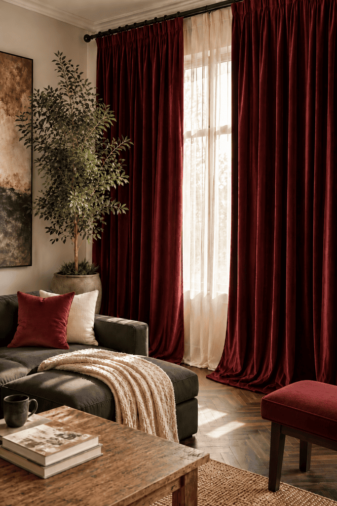 burgundy fall decor ideas - 7