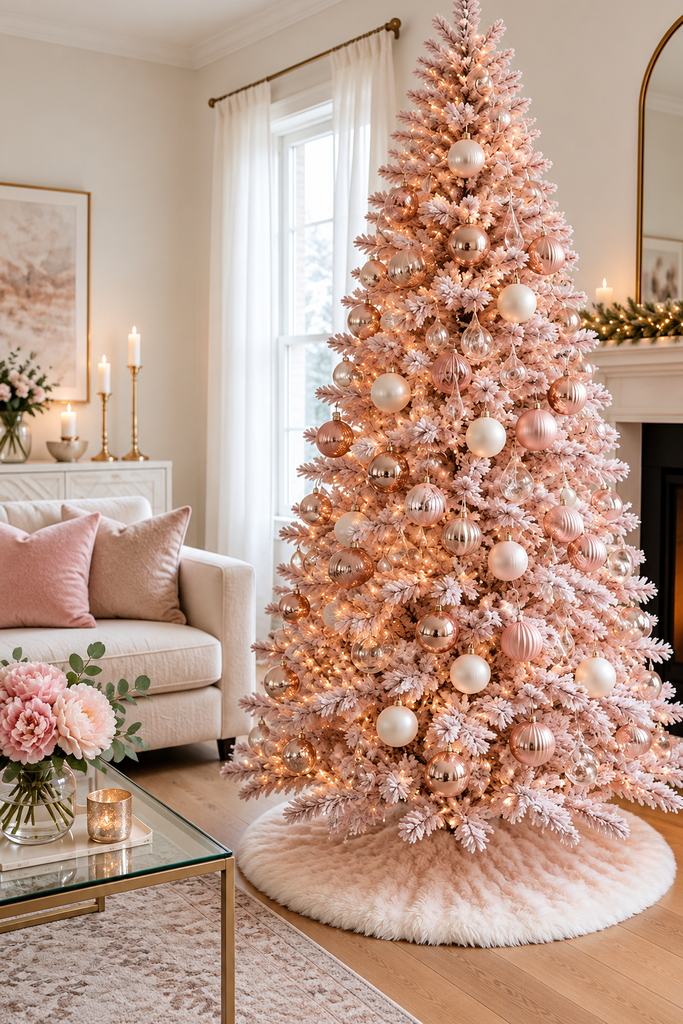pink winter decor ideas -1