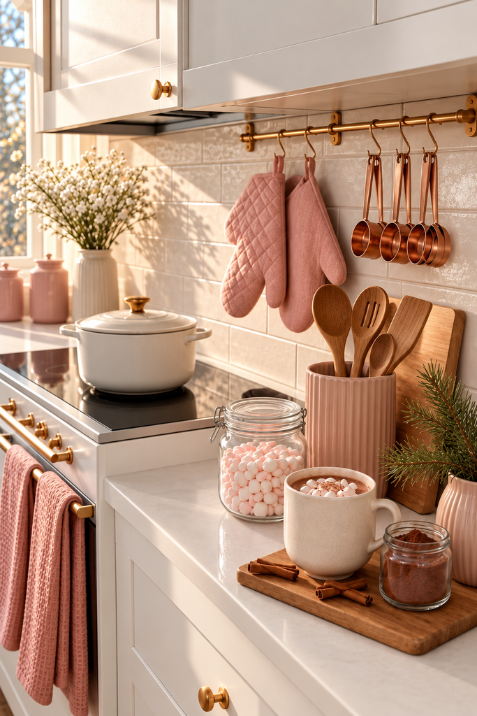 pink winter decor ideas - 11