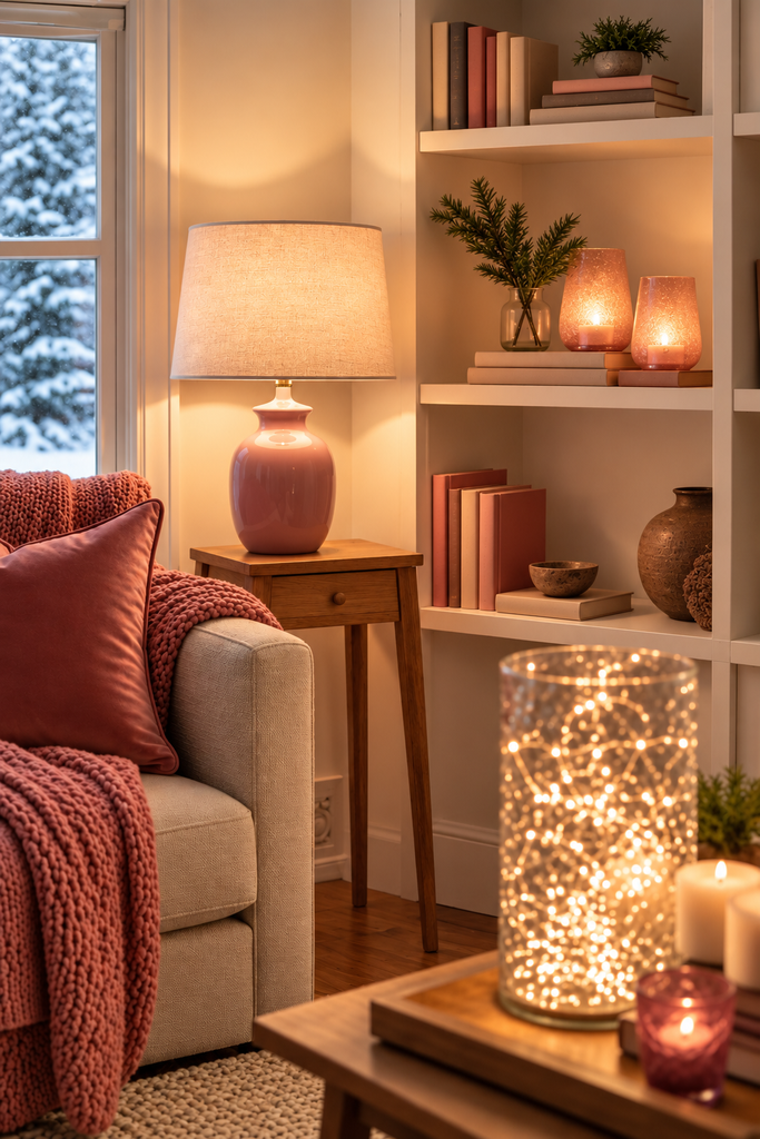 pink winter decor ideas - 14