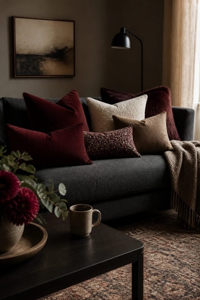 burgundy fall decor ideas -2