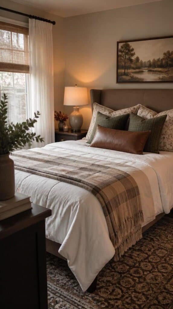 Finished cozy guest bedroom ready to welcome holiday houseguests