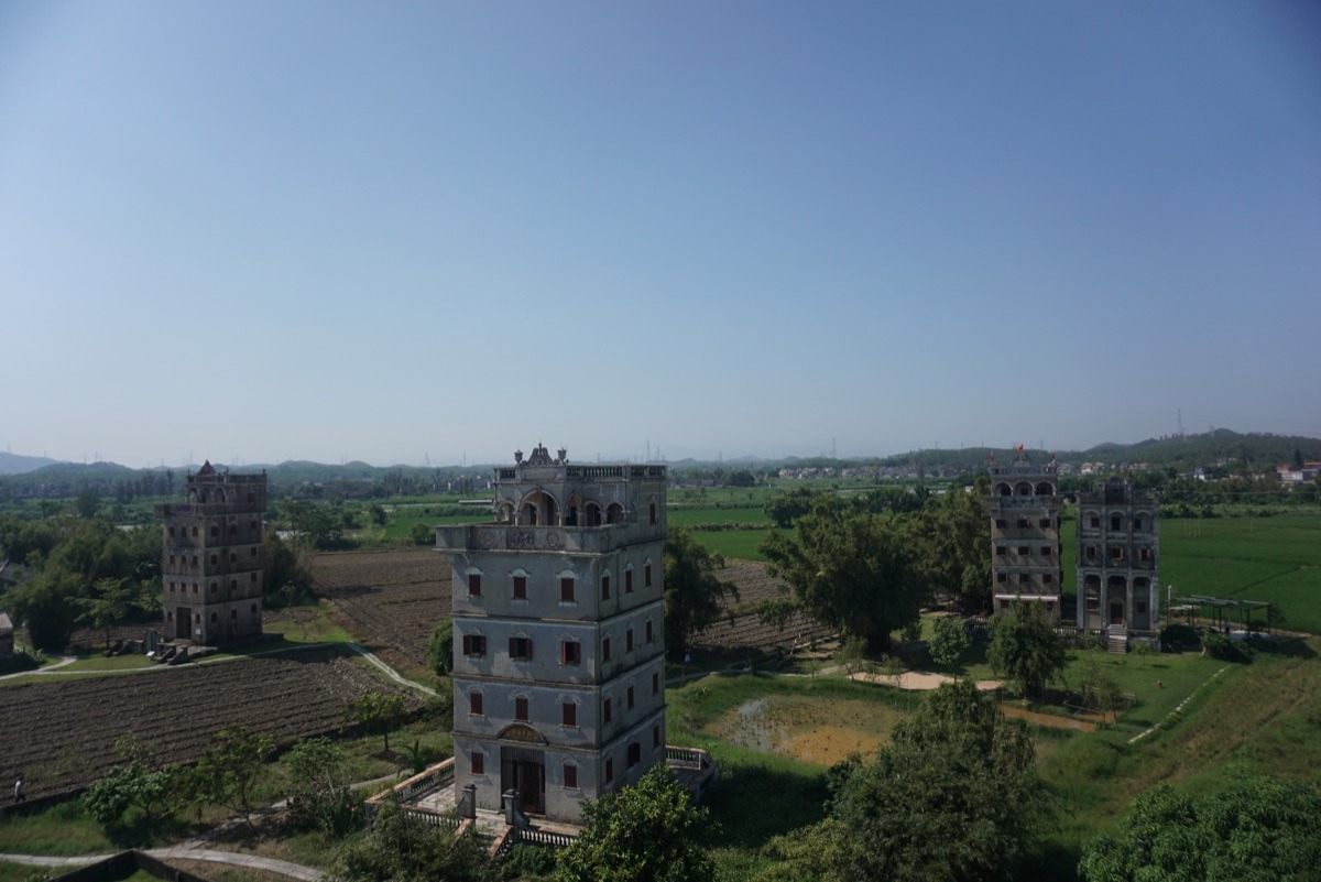 The diaolou watchtower houses of Zili Village, Kaiping, built with overseas Chinese remittances