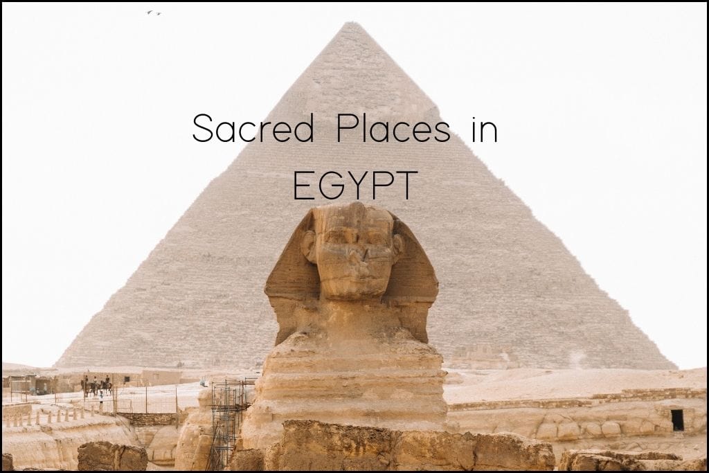 Spiritual Places in Africa The Great Sphinx of Giza with the Pyramid of Khafre behind it, evoking millennia of history and spiritual significance. 'Sacred Places in EGYPT' indicates a focus on the ancient and enduring spiritual landmarks of Egypt.
