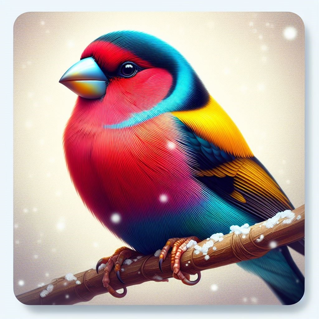 Close-up image of a Star Finch, a small bird with bright red plumage on its head and breast. Image used for the article House Finch Symbolism
