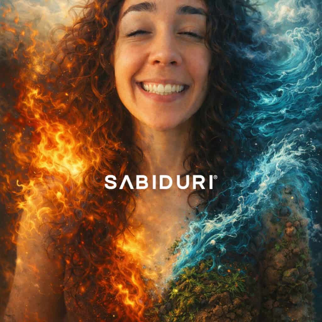 Guest Posting Guidelines Woman with fire and water elements symbolizing balance in spirituality and the four elements.
