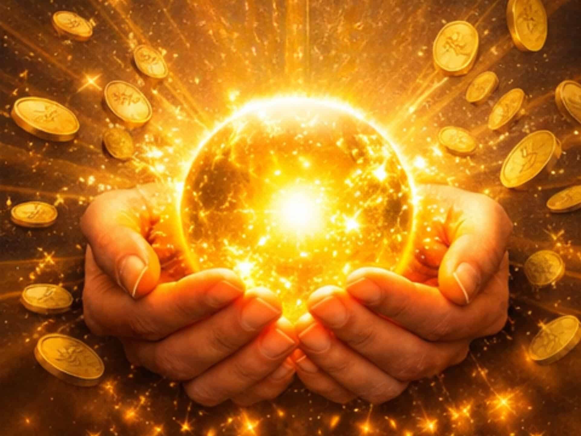 Meaning of 888 Angel Numbers Meaning of 888 angel numbers illustrated by glowing hands holding energy and coins symbolizing abundance and financial flow