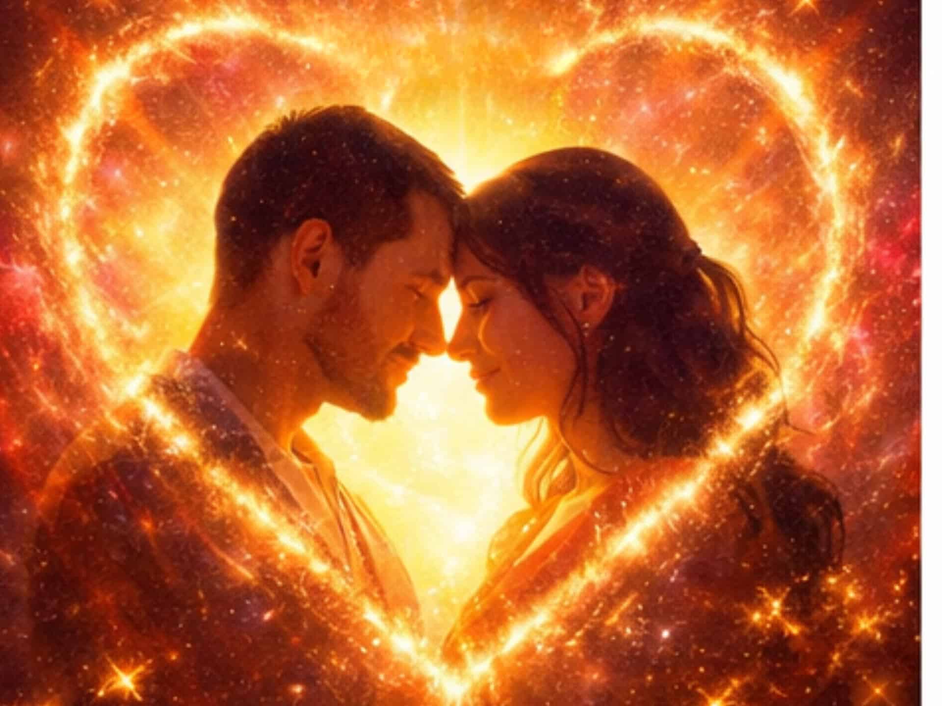 Meaning of 888 Angel Numbers Meaning of 888 angel numbers in love shown through a glowing couple connection symbolizing harmony and soul alignment