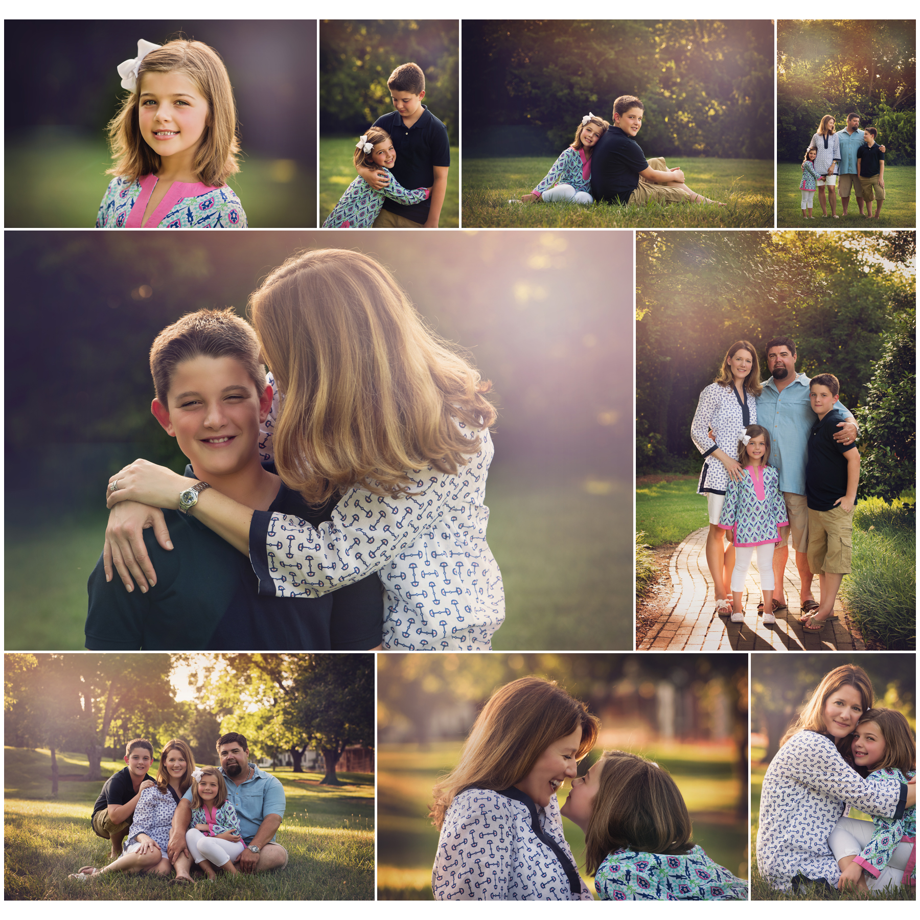 family in the park collage