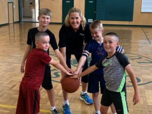 Photo of kids and coach at the Integrity Hoops Academy in San Pedro California