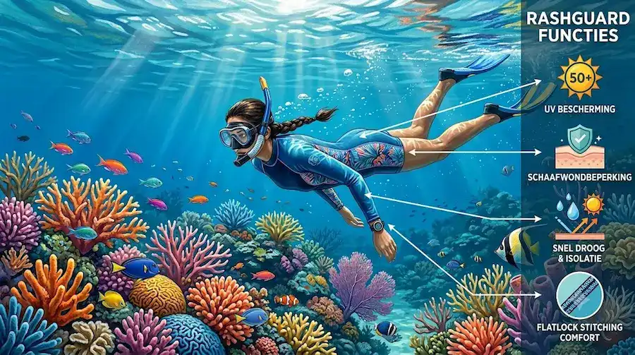 Wat is een rashguard, de vier belangrijkste functies