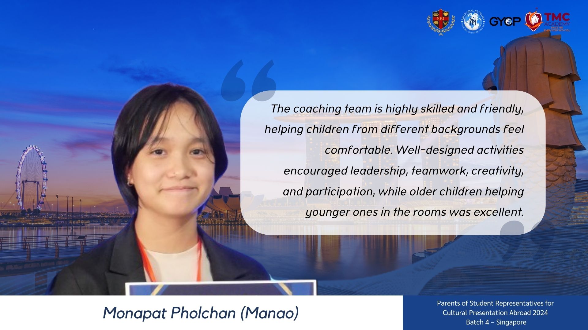 The coaching team is highly skilled and friendly, helping children from different backgrounds feel confident through engaging activities.