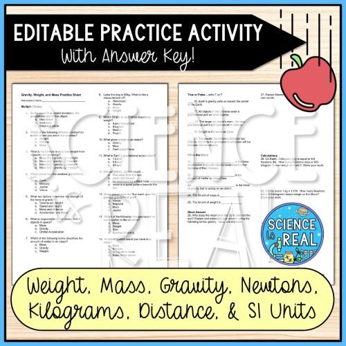Gravity Worksheet