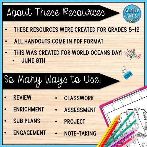 ocean zones graphic organizer