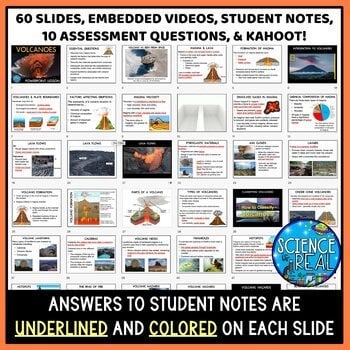 Volcanoes Powerpoint with Student Notes, Questions, and Kahoot - Image 2