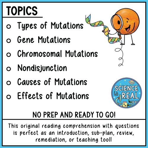 Mutations Reading Comprehension