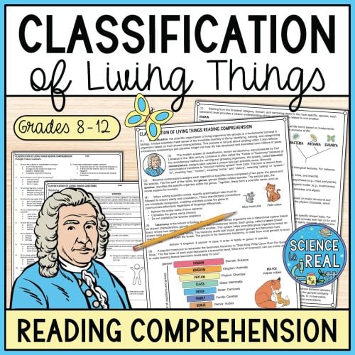 classification of living things reading comprehension