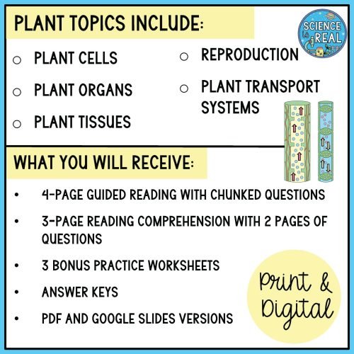 Plants Reading Comprehension