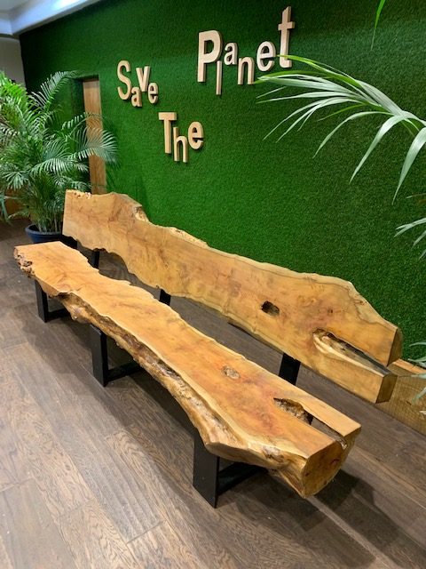 Live edge bench - customer work