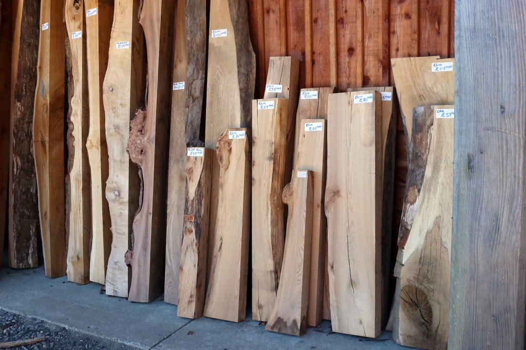 A selection of Scottish solid hardwood mantels, part seasoned and ready to instal