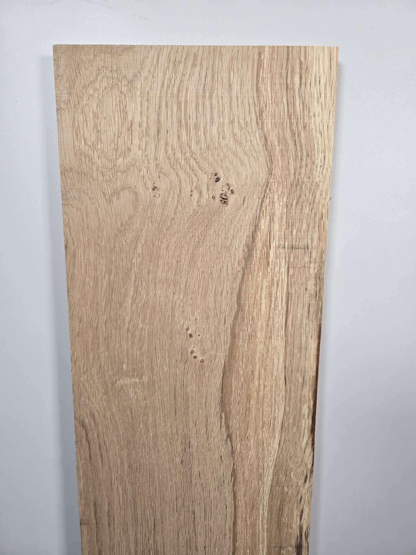 Rustic Scottish Oak offcut showing natural grain and wany edges.