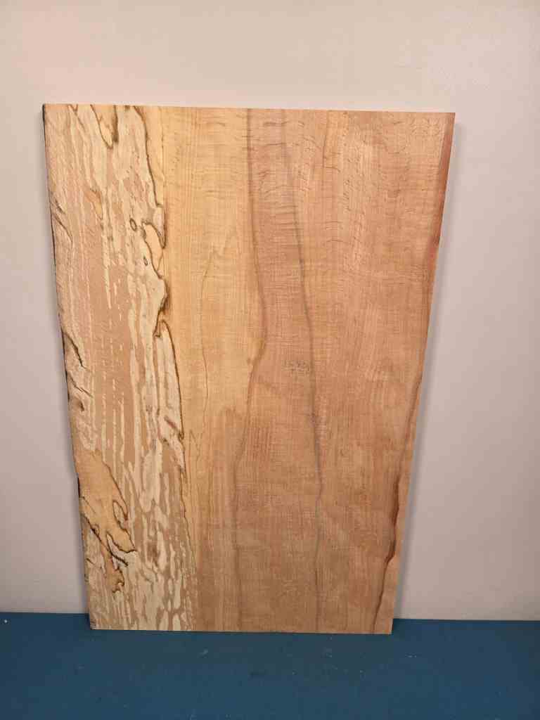 Spalted Beech offcut showing natural wood grain and spalting effects.