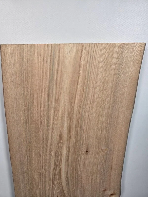 Straight grain Elm timber offcut with smooth surface and natural wood finish.