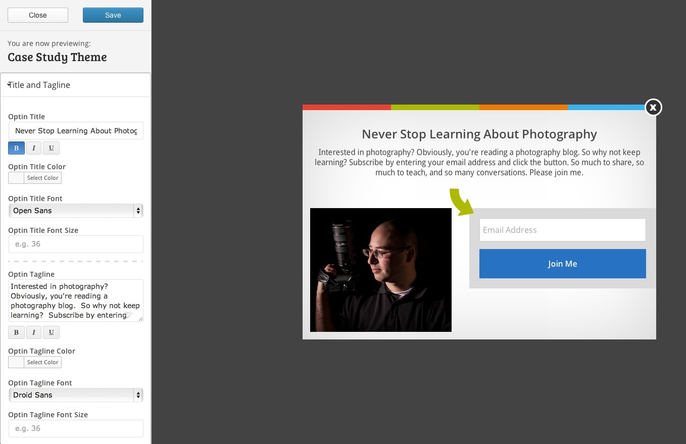 Promote, Capture, Offer And Engage optinmonster-design