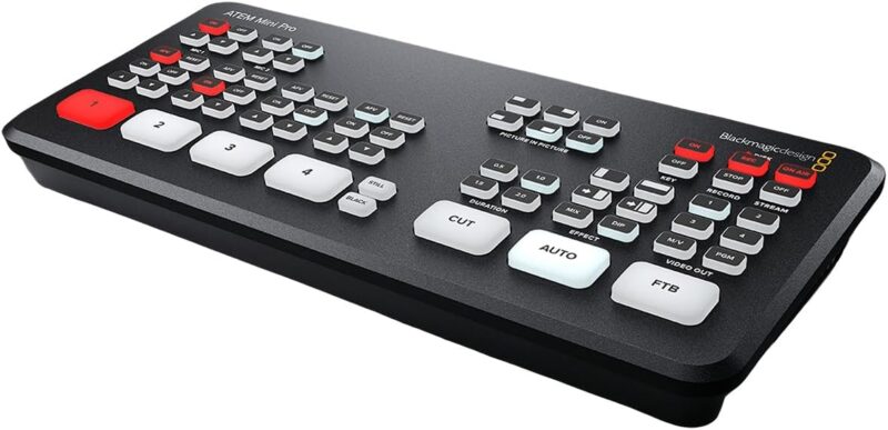 Podcaster Blackmagic design ATEM Mini Pro video switcher