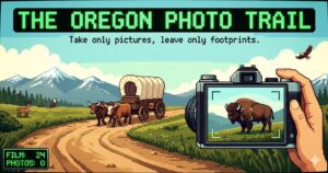 Oregon trail photo vintage scene