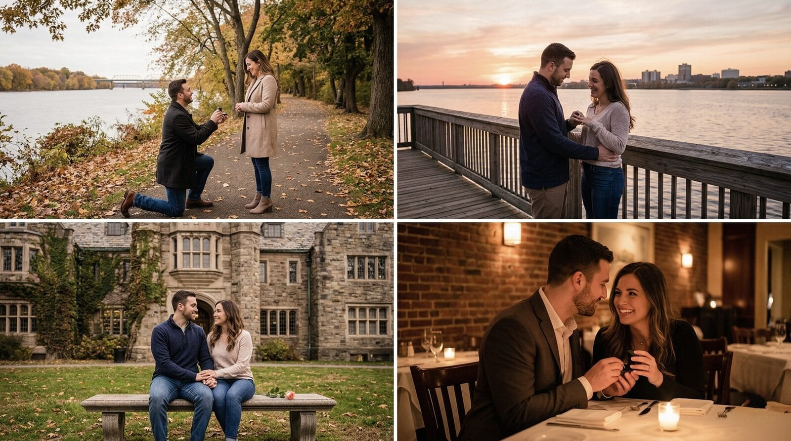 Couple's proposal and engagement photos