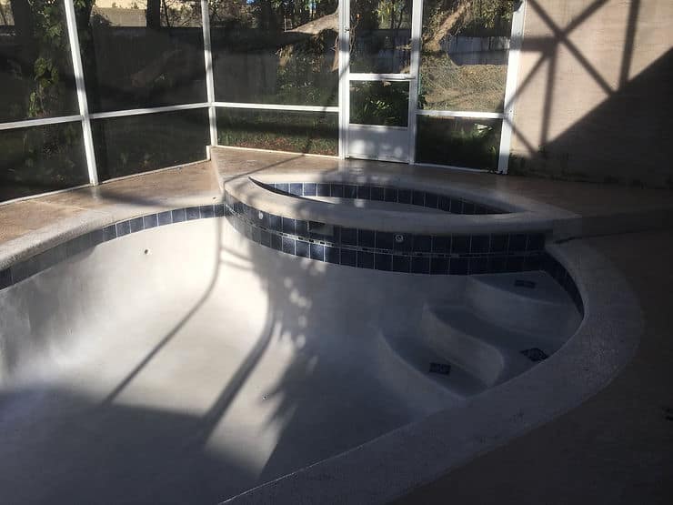 image showing drained pool