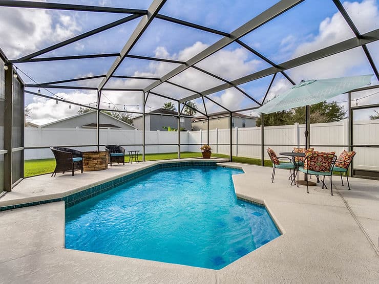 pool serviced in winter