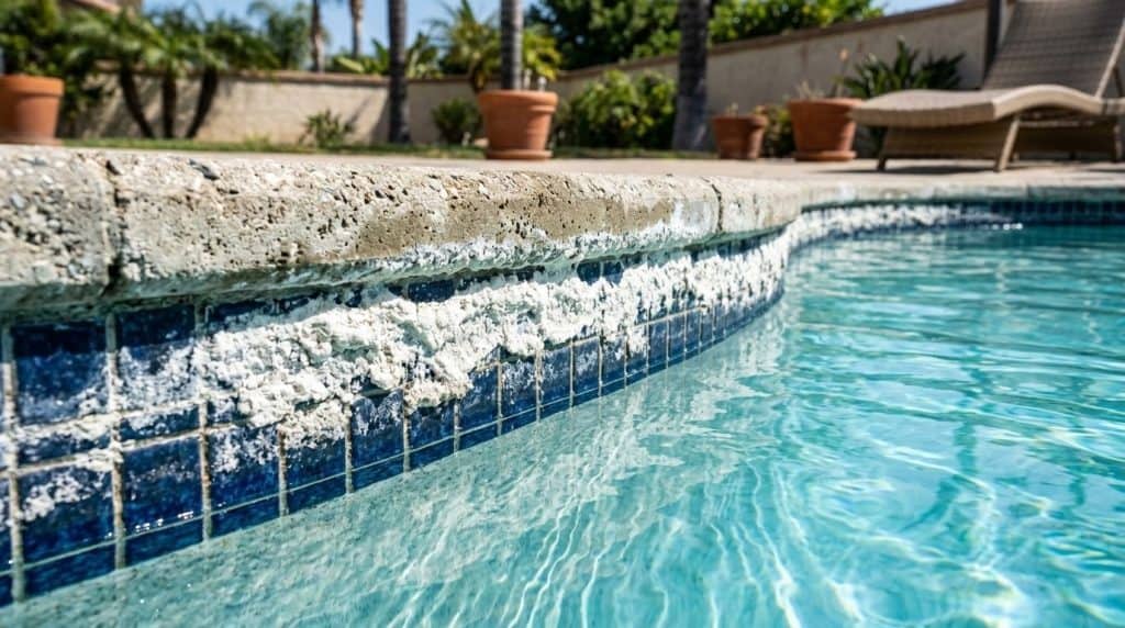 Pool Surface Stains scaling on the side