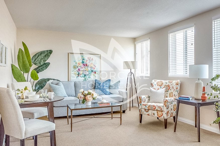 Family Room in a Private Bedroom at Atria Park San Mateo