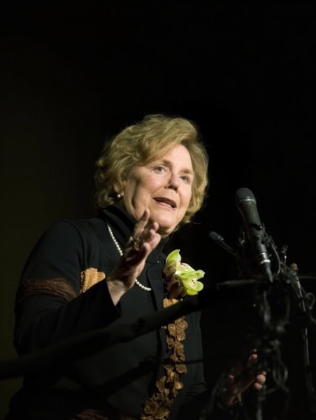 Jane Glenn Haas speaking at a seminar
