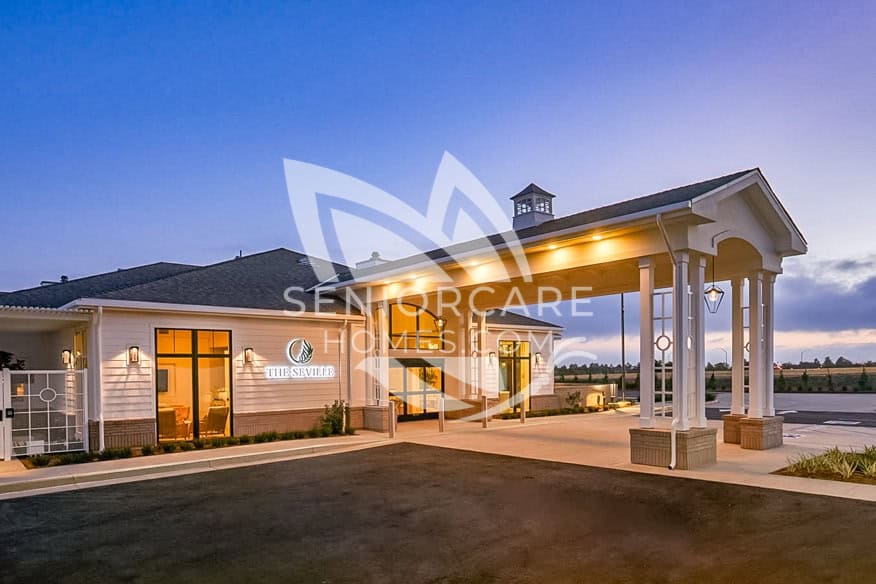 Front entrance at Seville Senior Living