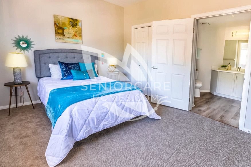 Bedroom at Discovery Commons Raincross Senior Living