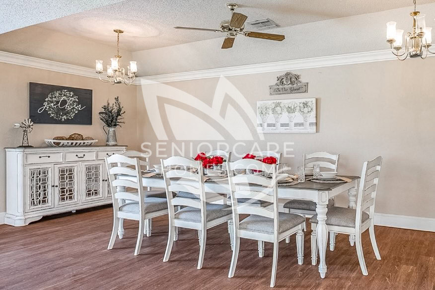 Private dining area at Pegasus Landing Chisholm Trail