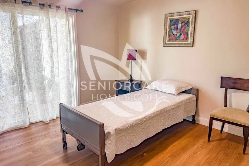 Bright private bedroom at A Faithful Home of Los Alamitos