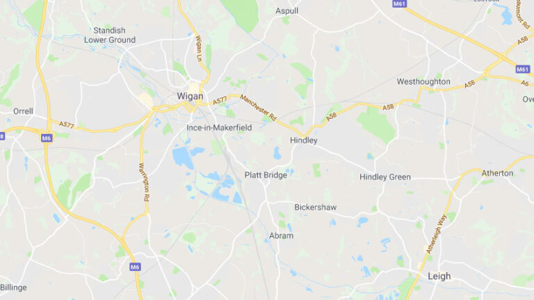 wigan map \