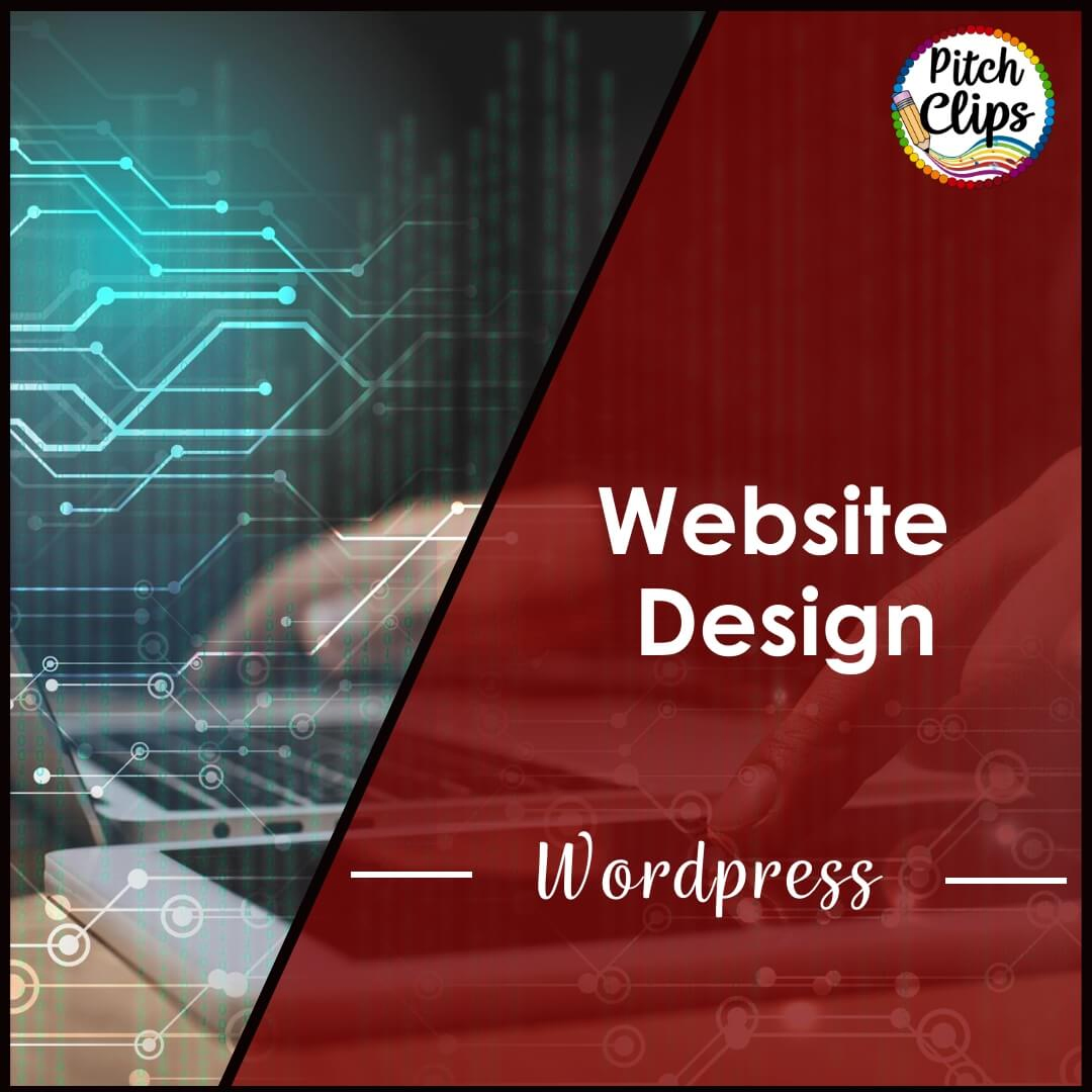 Picture of someone working on a computer with the words "Website Design for WordPress"