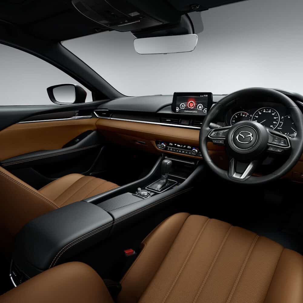 Interior upgrade for Mazda Atenza with premium materials.