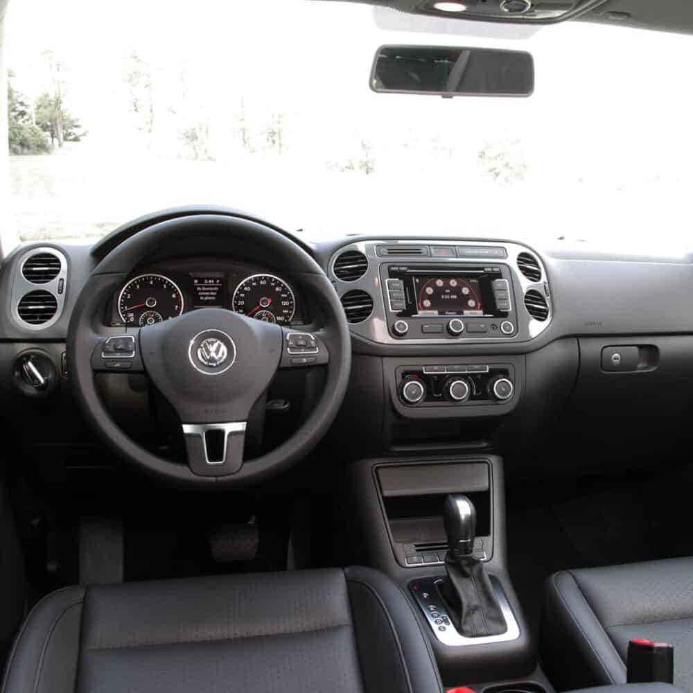 Interior dashboard and control panel of Volkswagen Tiguan 2017-2018.