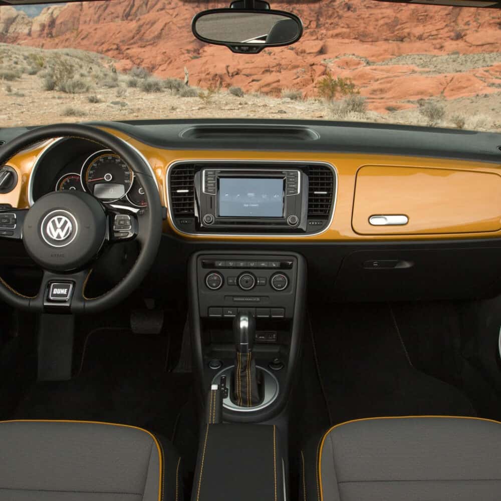 Interior dashboard upgrade for Volkswagen Beetle 2017 model.