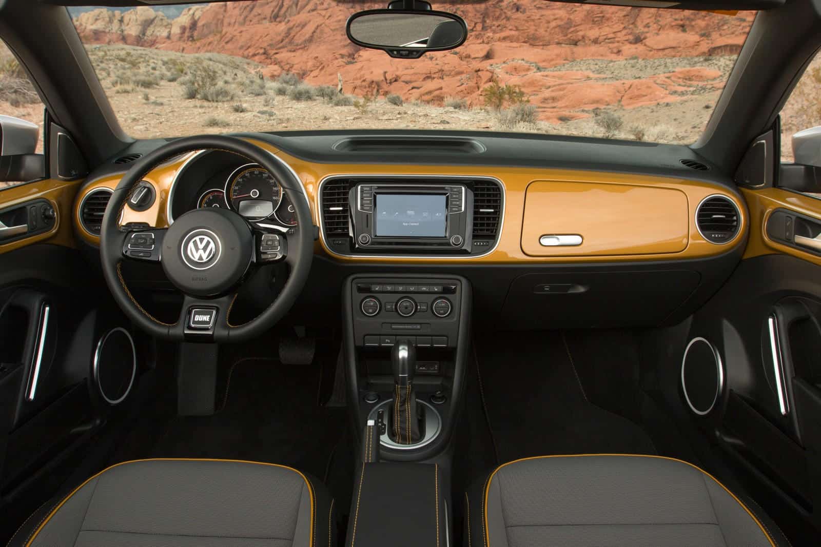 Interior dashboard upgrade for Volkswagen Beetle 2017 model.